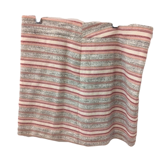 Cotton skirt with pink, gray, and maroon stripes. Loft brand, size 12p. - Picture 2 of 2